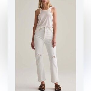 AGOLDE 90’s Mid Rise Loose Fit Jean in Cloudburst White Size 25